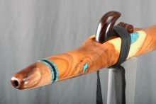 Russian Olive Native American Flute, Hitzaz, Mid A-4, #L21G